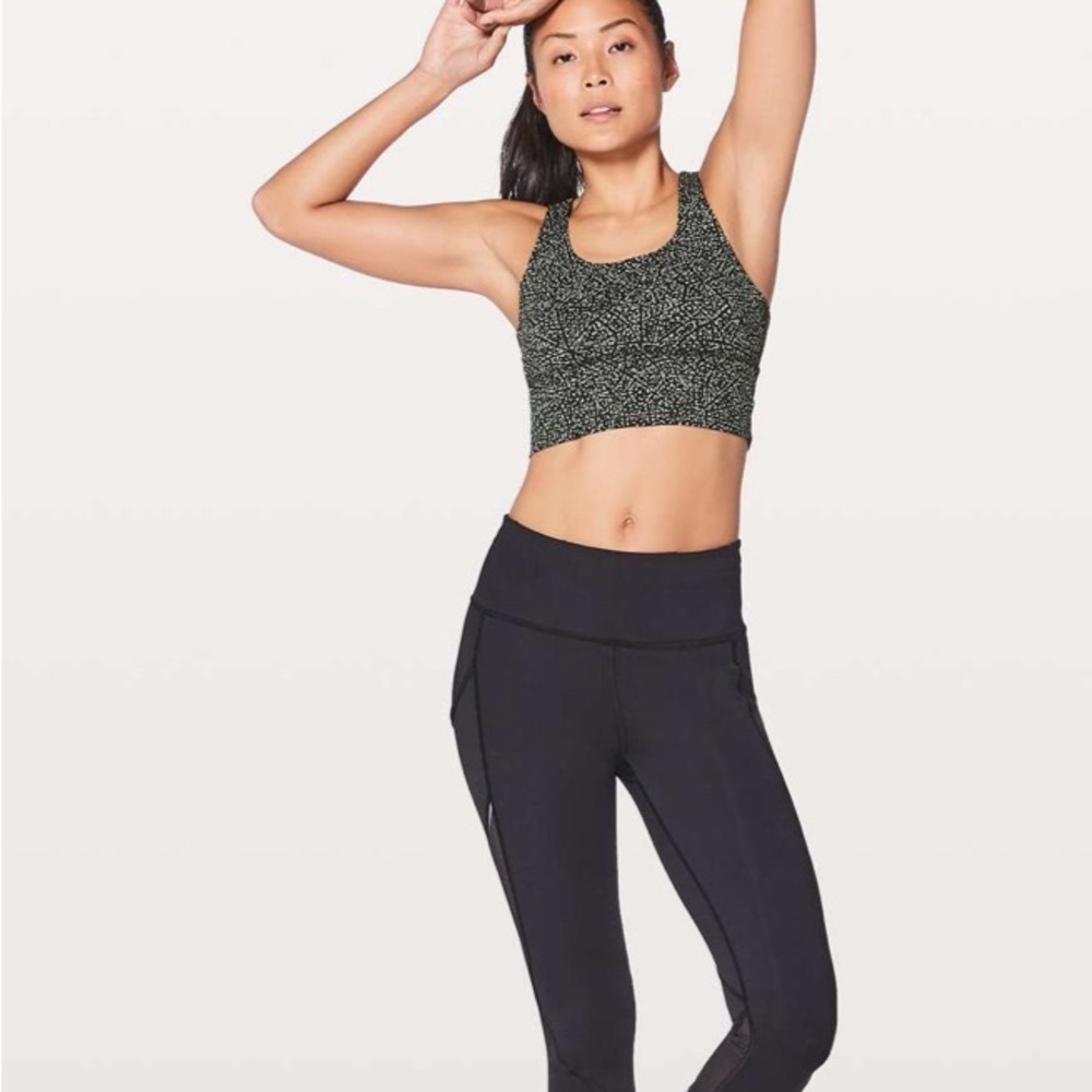 Lululemon Athletica Black and White Patterned Sports Bra
